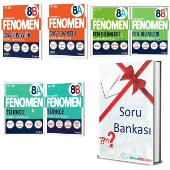 Fenomen 8. Sınıf Soru Bankası seti 6 Kitap+ Hediye Deneme Fenomen 8. Sınıf Soru Bankası seti 6 Kitap+ Hediye Deneme