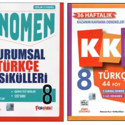 FENOMEN 8.SINIF TÜRKÇE KURUMSAL FASİKÜLLERİ+KURMAY TÜRKÇE KONU KAVRAMA DENEMESİ KKD  (2 KİTAP)