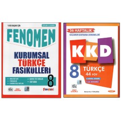 FENOMEN 8.SINIF TÜRKÇE KURUMSAL FASİKÜLLERİ+KURMAY TÜRKÇE KONU KAVRAMA DENEMESİ KKD  (2 KİTAP)