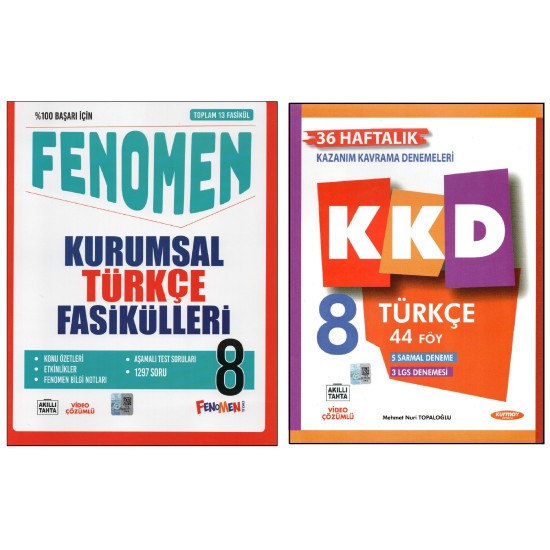 FENOMEN 8.SINIF TÜRKÇE KURUMSAL FASİKÜLLERİ+KURMAY TÜRKÇE KONU KAVRAMA DENEMESİ KKD (2 KİTAP) FENOMEN 8.SINIF TÜRKÇE KURUMSAL FASİKÜLLERİ+KURMAY TÜRKÇE KONU KAVRAMA DENEMESİ KKD (2 KİTAP)