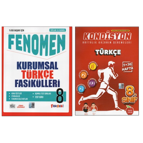 FENOMEN 8.SINIF TÜRKÇE KURUMSAL FASİKÜLLERİ+NEWTON TÜRKÇE KONDİSYON (2 KİTAP)
