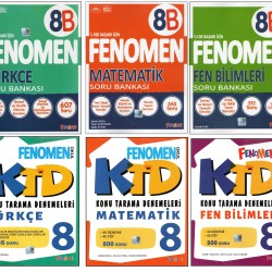 FENOMEN 8.SINIF TÜRKÇE+MATEMATİK+FEN B. 8B+TÜRKÇE+MATEMATİK+FEN B. KTD (6 KİTAP) 