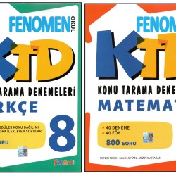 FENOMEN 8.TÜRKÇE KONU TARAMA DENEMELERİ+MATEMATİK KONU TARAMA DENEMELERİ (2 KİTAP)