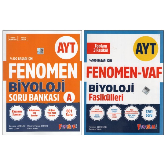 Fenomen AYT Biyoloji Soru Bankası + Biyoloji VAF