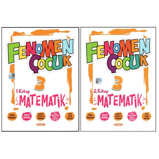 Fenomen Çocuk 3.Sınıf Matematik 1.Kitap + Matematik 2. Kitap (2 kitap)