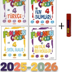 Fenomen Çocuk 4.Sınıf Türkçe+Hayat Bilgisi+Fen Bilimleri+Haftalık Ödev Fasikülleri+Hediye