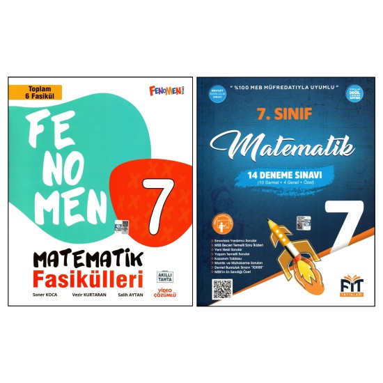 Fenomen+Fit 7. Sınıf Matematik Fasikülleri 6 Fasikül+Matematik Denemeleri (14 Deneme) 2 Kitap Fenomen+Fit 7. Sınıf Matematik Fasikülleri 6 Fasikül+Matematik Denemeleri (14 Deneme) 2 Kitap