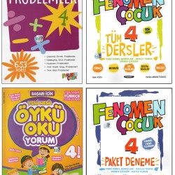 FENOMEN 4. SINIF PROBLEMLER+TÜM DERSLER+FENOMEN Ç. PAKET D.+KIRMIZI BEYAZ ÖYKÜ OKUYORUM (4 KİTAP)