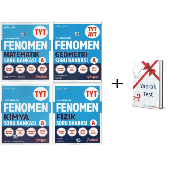 Fenomen TYT Matematik + Geometri TYT - AYT + Fizik + Kimya Soru Bankası + Hediye (4 Kitap)