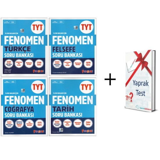 Fenomen TYT Türkçe +Coğrafya+ Tarih + Felsefe Soru Bankası + Hediye (4 Kitap)