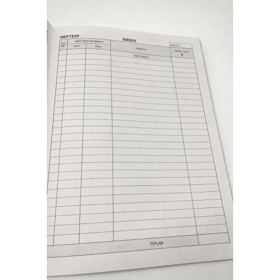 Gelir/Gider Defteri Gelir/Gider Defteri