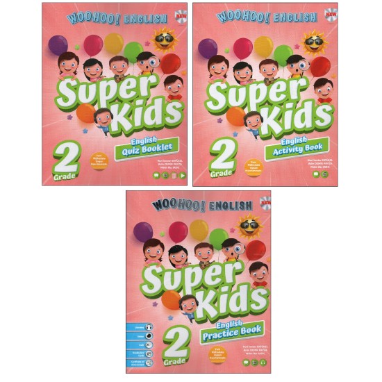 KIRMIZI BEYAZ 2. SINIF WOOHOO SÜPER KİDS SET (3 KİTAP)