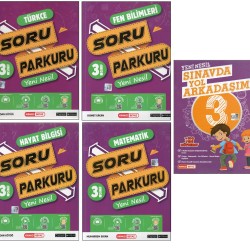 KIRMIZI BEYAZ 3. SINIF SORU PARKURU+SINAVDA YOL ARKADAŞIM (5 KİTAP)