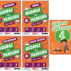 KIRMIZI BEYAZ 4. SINIF SORU PARKURU+SINAVDA YOL ARKADAŞIM (5 KİTAP)