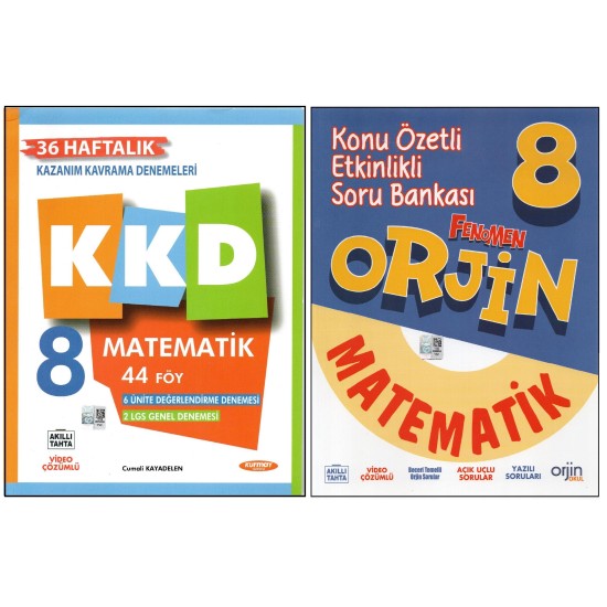 KUMAY 8. SINIF KKD+ORJİN MATEMATİK (2 KİTAP)