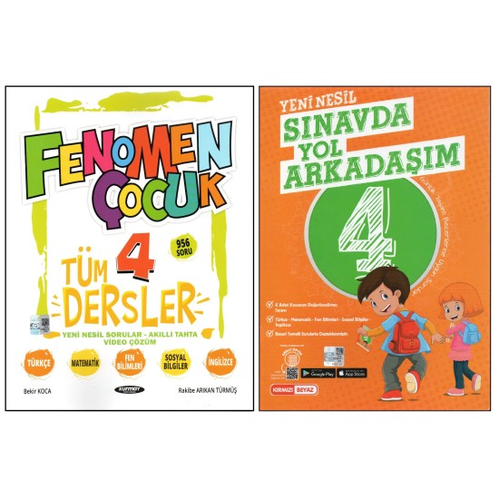 KURMAY 4. SINIF TÜM DERSLER+KIRMIZI BEYAZ SINAVDA YOL ARKADAŞIM (2 KİTAP)