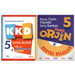Kurmay 5.Sınıf KKD  Sosyal Bilgiler+ Orjin Sosyal Bilgiler Soru Bankası (2 Kitap)