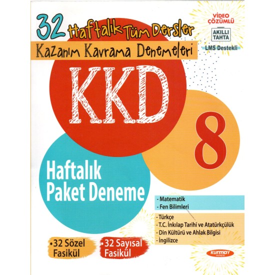 Kurmay 8.Sınıf KKD 32 Haftalık Tüm Dersler 