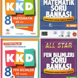 KURMAY 8. SINIF KKD MATEMATİK+KKD FEN+NEWTON ALL STAR MATEMATİK+FEN B. (4 KİTAP)