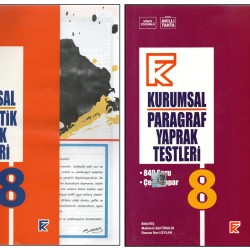 KURMAY 8.SINIF KURUMSAL MATEMATİK YAPRAK TEST +KURMAY PARAGRAF YAPRAK TEST (2 KİTAP)