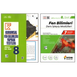 KURMAY 8. SINIF KURUMSAL YAPRAK TEST+AYDIN DERS İŞLEYİŞ MODÜLLERİ FEN BİLİMLERİ (2 KİTAP) KURMAY 8. SINIF KURUMSAL YAPRAK TEST+AYDIN DERS İŞLEYİŞ MODÜLLERİ FEN BİLİMLERİ (2 KİTAP)