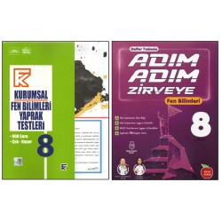 KURMAY 8.SINIF KURUMSAL YAPRAK TEST+NEWTON ADIM ADIM ZİRVEYE FEN BİLİMLERİ (2 KİTAP) 