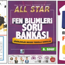 KURMAY 8.SINIF KURUMSAL YAPRAK TEST+NEWTON ALL STAR+FENOMEN KTD FEN BİLİMLERİ (3 KİTAP)
