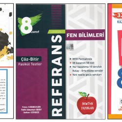 KURMAY 8. SINIF KURUMSAL YAPRAK TEST+NEWTON REFERANS+KURMAY KKD FEN BİLİMLERİ (3 KİTAP)