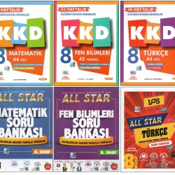KURMAY 8. SINIF KKD MATEMATİK+FEN B.+TÜRKÇE+NEWTON ALL STAR MATEMATİK+FEN B.+TÜRKÇE (6 KİTAP)