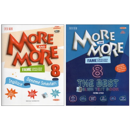 Kurmay Elt 8. Sınıf More More Fame The Best English Test Book+İngilizce Deneme Sınavları (Selfi Test) (2 Kitap)