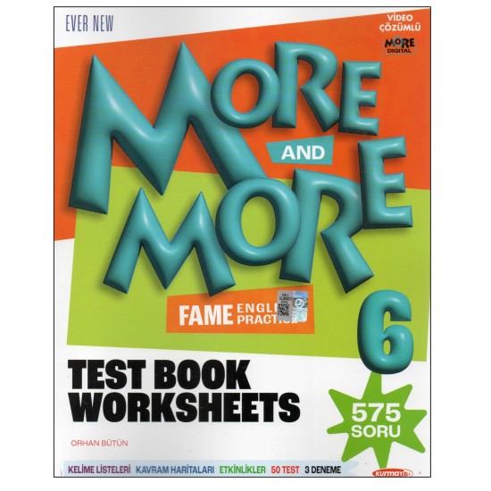Kurmay ELT More and More 6. Sınıf English Test Book Worksheets 2025