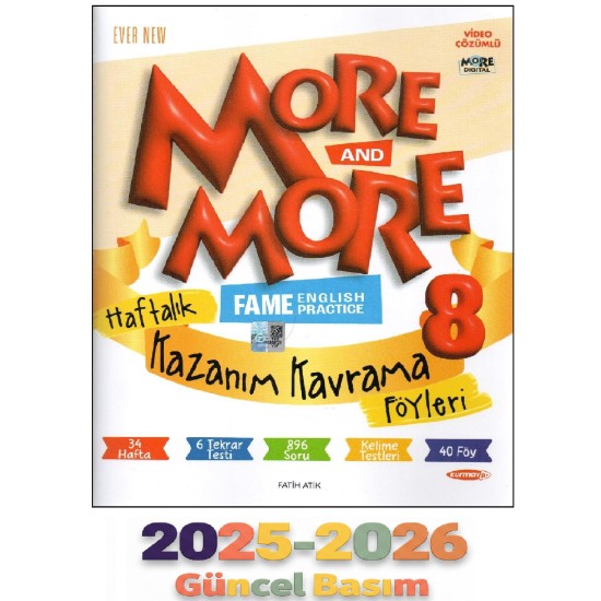 Kurmay ELT More and More 8. Sınıf LGS Haftalık Kazanım Kavrama Föyleri