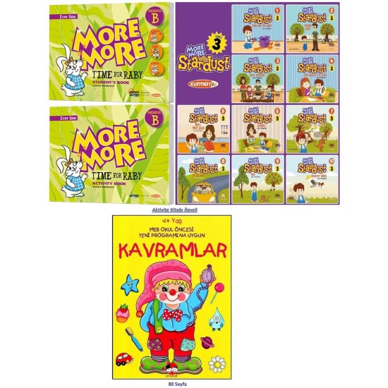 Kurmay ELT More and More Okul Öncesi 4-5 Yaş İngilizce Eğitim Seti (B)+Level-3 Hikaye seti+Aktivite
