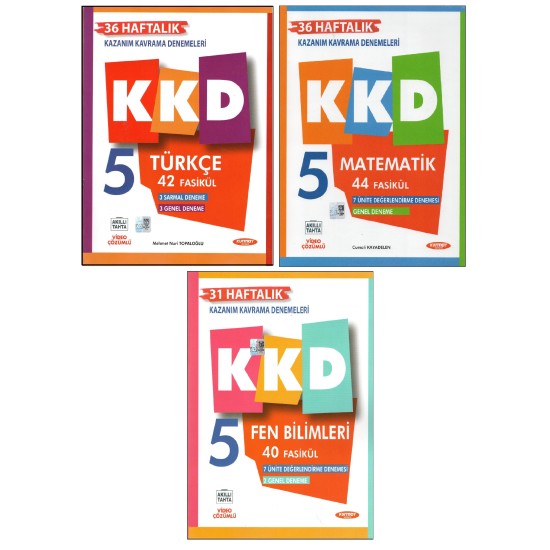 Kurmay KKD 5.Sınıf Türkçe+Matematik+Fen (3 Kitap)