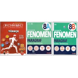 NEWTON 8.SINIF KONDİSYON TÜRKÇE+FENOMEN 8A VE 8B PARAGRAF (3 KİTAP) 