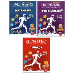 Newton 8.Sınıf LGS Matematik + Fen Bilimleri + Türkçe Kondisyon Denemeleri 3 Kitap
