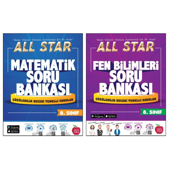 Newton 8.Sınıf LGS Matematik + Fen Bilimleri All Star Soru Bankası 2 Kitap Newton 8.Sınıf LGS Matematik + Fen Bilimleri All Star Soru Bankası 2 Kitap