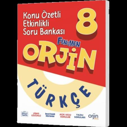 Orjin 8. Sınıf Türkçe Konu Özetli Etkinlikli Soru Bankası