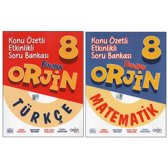 ORJİN 8. SINIF TÜRKÇE+MATEMATİK KONU ÖZETLİ SORU BANKASI (2 KİTAP) ORJİN 8. SINIF TÜRKÇE+MATEMATİK KONU ÖZETLİ SORU BANKASI (2 KİTAP)