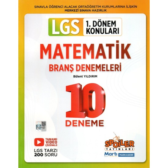 Spoiler 8.Sınıf LGS 1.Dönem Konuları Matematik Branş Denemeleri