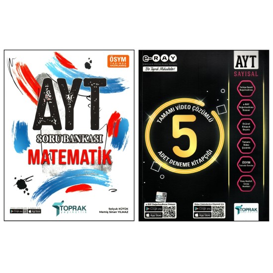 Toprak AYT Matematik Soru Bankası+Sayısal 5'li Deneme 2 Kitap Toprak AYT Matematik Soru Bankası+Sayısal 5'li Deneme 2 Kitap