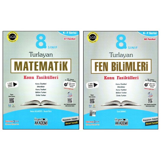 Üçgen Akademi 8. Sınıf LGS Matematik+Fen Bilimleri Konu Fasikülleri 2 Kitap