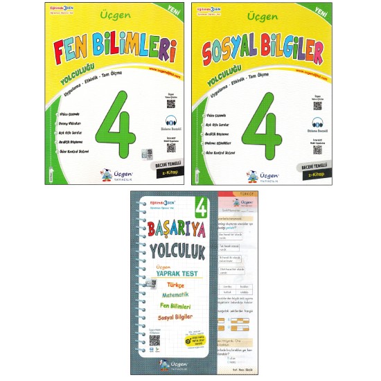 Üçgen Yayıncılık 4.Sınıf  3'lü Set 2022 (3 Kitap)